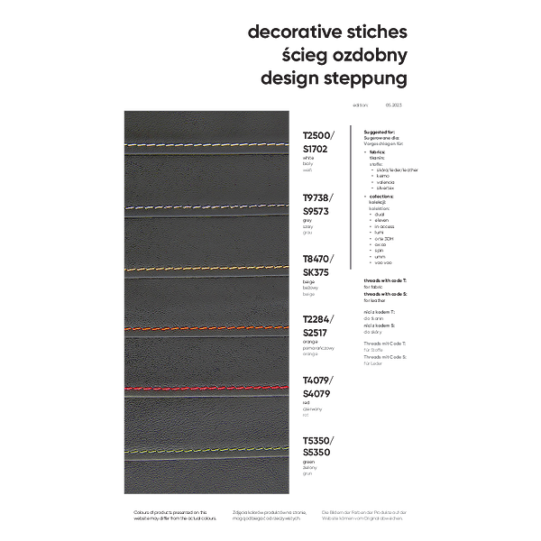 scieg ozdobny - sampler